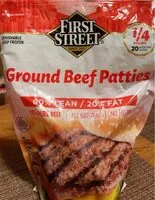 Mängden socker i Ground beef patties 80% 20%