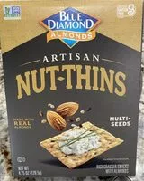 Mängden socker i Blue diamond gluten free nut thin cracker crisps multiseed