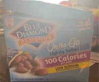 Mängden socker i Blue Diamond Almonds On-the-Go Lightly Salted