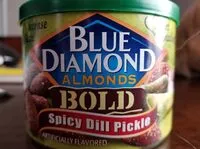 Mängden socker i Spicy Dill Pickle Almonds by Blue Diamond