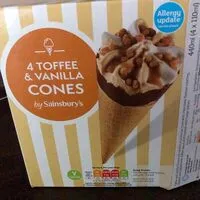 Mängden socker i Toffee  and vanilla cones