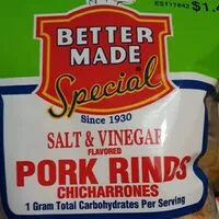 Mängden socker i better made salt and vinegar pork rinds