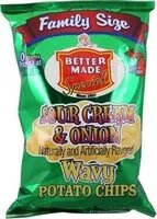 Mängden socker i Sour Cream & Onion Wavy Potato Chips