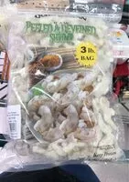 Mängden socker i Shrimp raw peeled