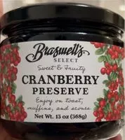 Mängden socker i Braswells select cranberry preserves in collectible drinkware