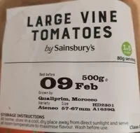 Mängden socker i Large vine tomatoes