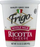 Mängden socker i Whole Milk Ricotta Cheese