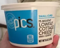 Mängden socker i Pics small curd 1% milkfat lowfat cottage cheese