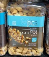Mängden socker i Roasted salted cashews whole