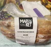 Mängden socker i Sliced peasant bread