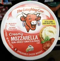 Mängden socker i Creamy mozzarella spreadable cheese wedges