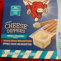 Mängden socker i Creamy white cheddar cheese dippers spreadable cheese with breadsticks