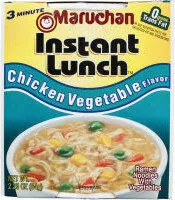 Mängden socker i Instant Lunch, Raman Noodles With Vegetables, Chicken Vegetable