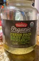 Mängden socker i Organic kosher fresh pack baby dill pickles