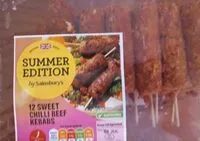 Mängden socker i 12 Sweet chilli beef kebabs