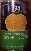 Mängden socker i Whole Kernel Golden Sweet Corn