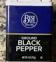 Mängden socker i Ground black pepper