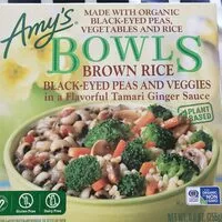 Mängden socker i Brown rice black-eyed peas and veggies bowls