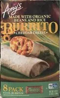 Mängden socker i Amys organic bean and rice burrito