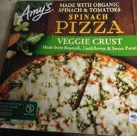 Mängden socker i Amy's Spinach Pizza with Veggie Crust