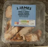 Mängden socker i Sweet & smoky sliced cooked chicken breast
