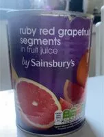 Mängden socker i Ruby red grapefruit segments in fruit juice