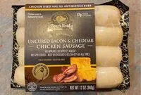 Mängden socker i Uncured bacon & cheddar chicken sausage