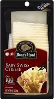 Mängden socker i Pre-sliced baby swiss cheese