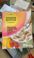 Mängden socker i Wholegrain Summer Fruit Wheats with a vibrant peach & rasp