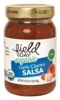 Mängden socker i Organic garlic cilantro salsa