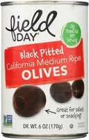 Mängden socker i Black Pitted California Medium Ripe Olives