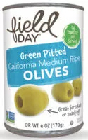 Mängden socker i Green pitted olives