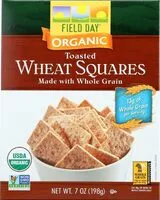 Mängden socker i Organic Toasted Wheat Square Crackers