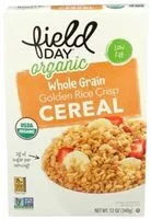 Mängden socker i Organic cereal whole grain golden rice crisps
