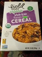 Mängden socker i Whole grain raisin bran cereal