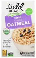 Mängden socker i Field day, organic instant oatmeal, original