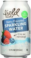 Mängden socker i Field day, sparkling water, berry, berry