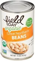Mängden socker i Organic great northern beans