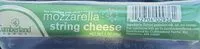 Mängden socker i Mozzarella String Cheese