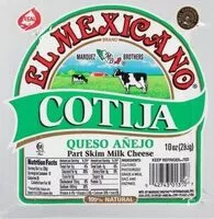 Mängden socker i Cotija Part Skim Milk Cheese