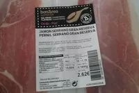 Mängden socker i Jamón serrano gran reserva