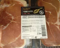 Mängden socker i Jamón serrano gran reserva