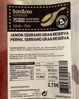 Mängden socker i Jamón serrano gran reserva