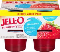 Mängden socker i Sugar free strawberry gelatin