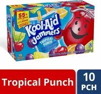 Mängden socker i Kool aid jammers tropical punch juice pouches pouches