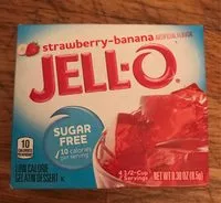 Mängden socker i Jello strawberry banana gelatin dessert mix boxes