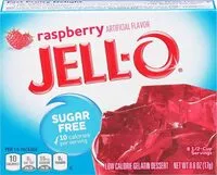 Mängden socker i Raspberry sugar free gelatin dessert mix