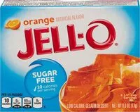 Mängden socker i Jello oragne gelatin dessert mix boxes