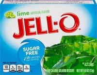 Mängden socker i Lime Gelatin Dessert Mix
