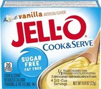 Mängden socker i Jello vanilla pudding mix boxes